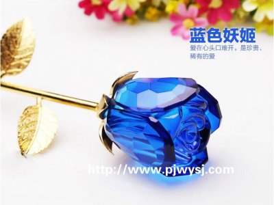 水晶玫瑰花 sj003