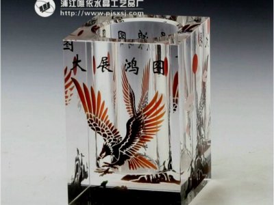 水晶筆筒圖片 sj-006